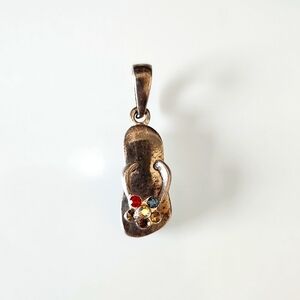 Silvertone Sandal Pendant